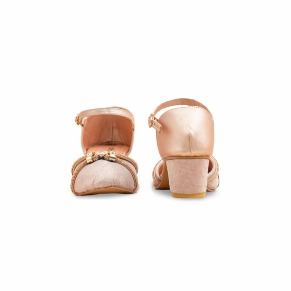 Girls Peach Fancy Pumps KD2563 - view 3
