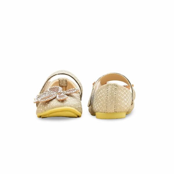 Girls Golden Fancy Pumps KD2471 - view 3
