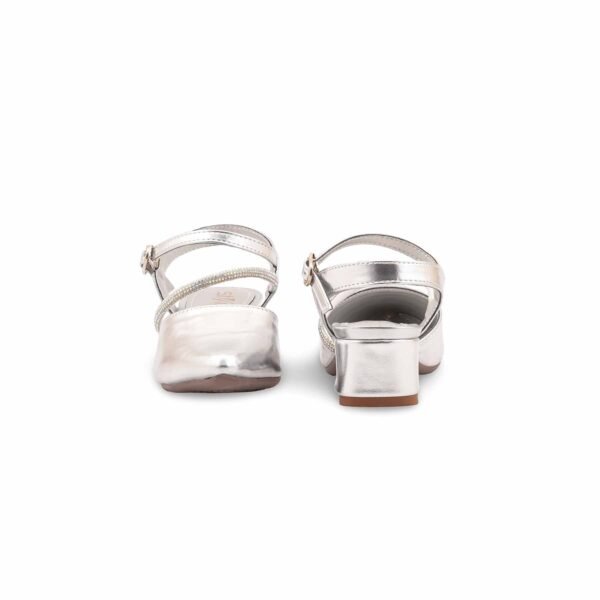 Girls Silver Fancy Pumps KD2624 - view 3
