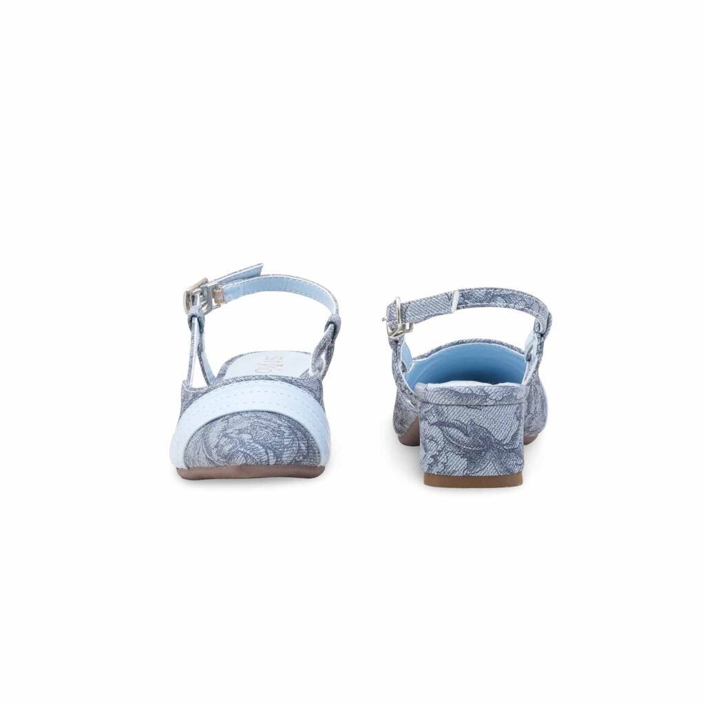 Girls Sky Blue Formal Pumps KD2615 - view 3