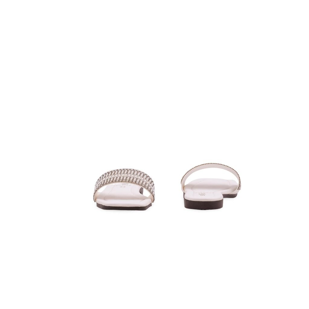 Girls White Fancy Slipper KD5909 - view 3