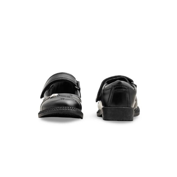Girls Black Velcro Strap School Shoes SK0086 - view 3