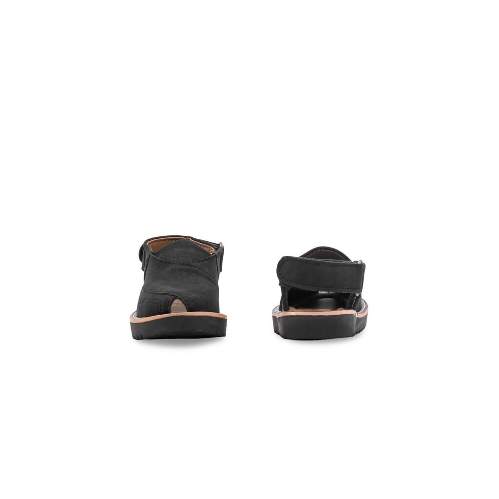 Boys Black Peshawari Chappal KD2733 - view 3