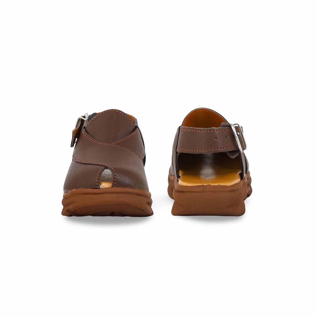 Boys Brown Peshawari Chappal KD4736 - view 3