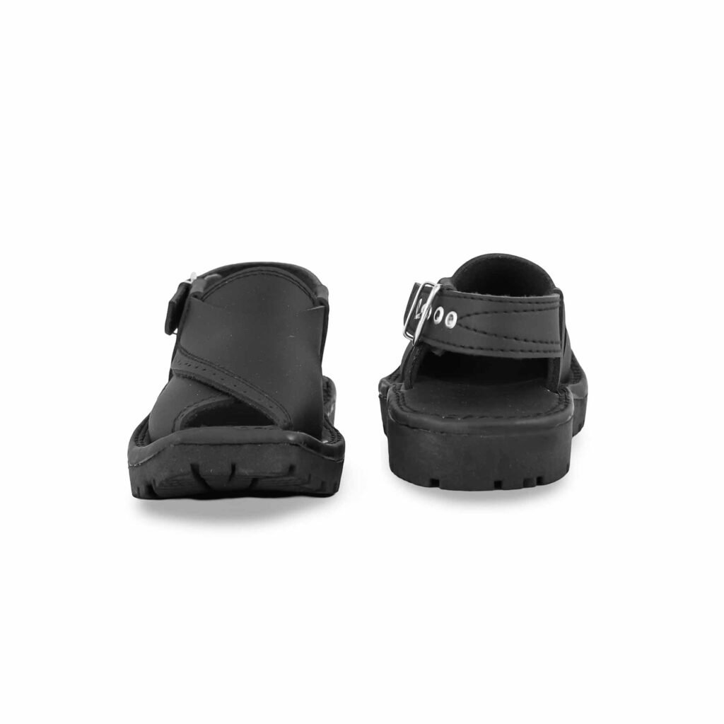 Boys Black Peshawari Chappal KD9945 - view 3