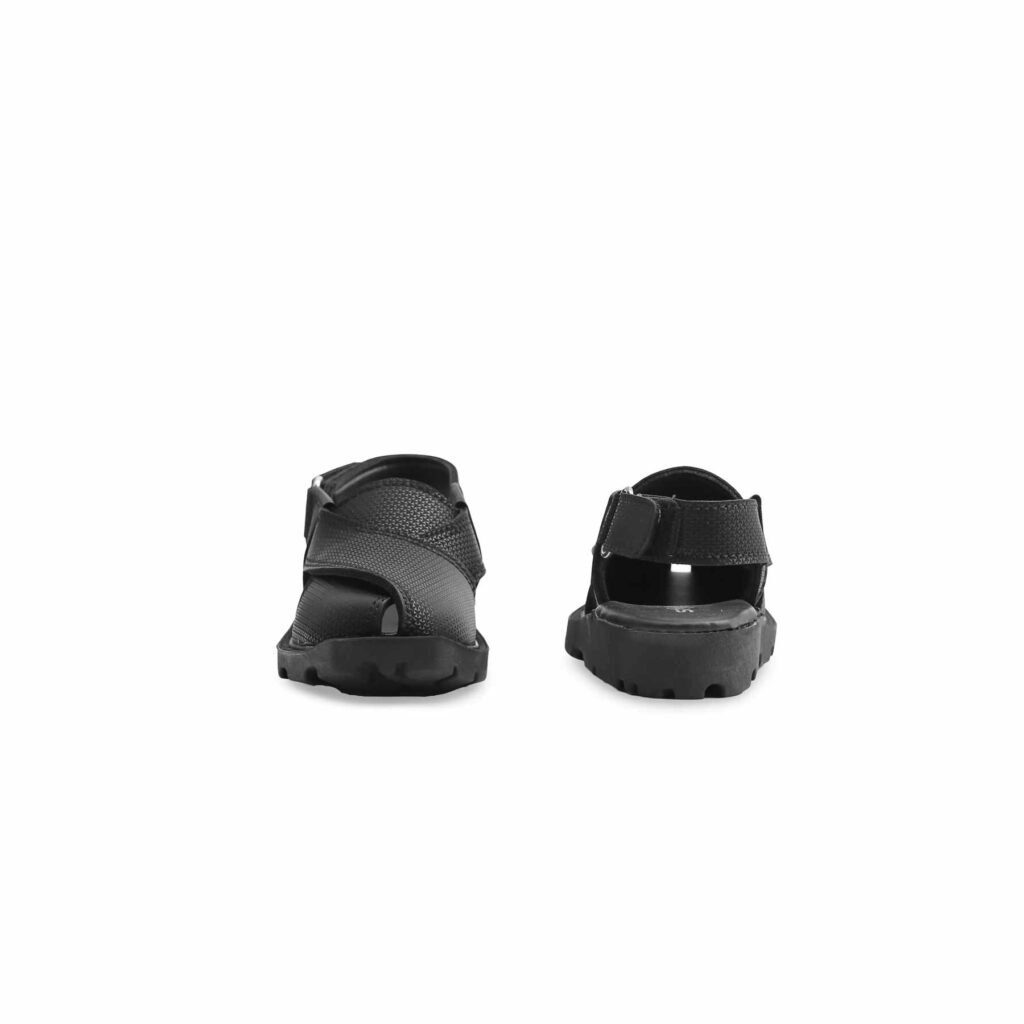Boys Black Peshawari Chappal KD4779 - view 3