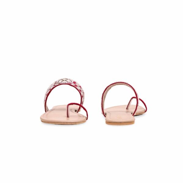 Maroon Ethnic Chappal EC0198 - view 3