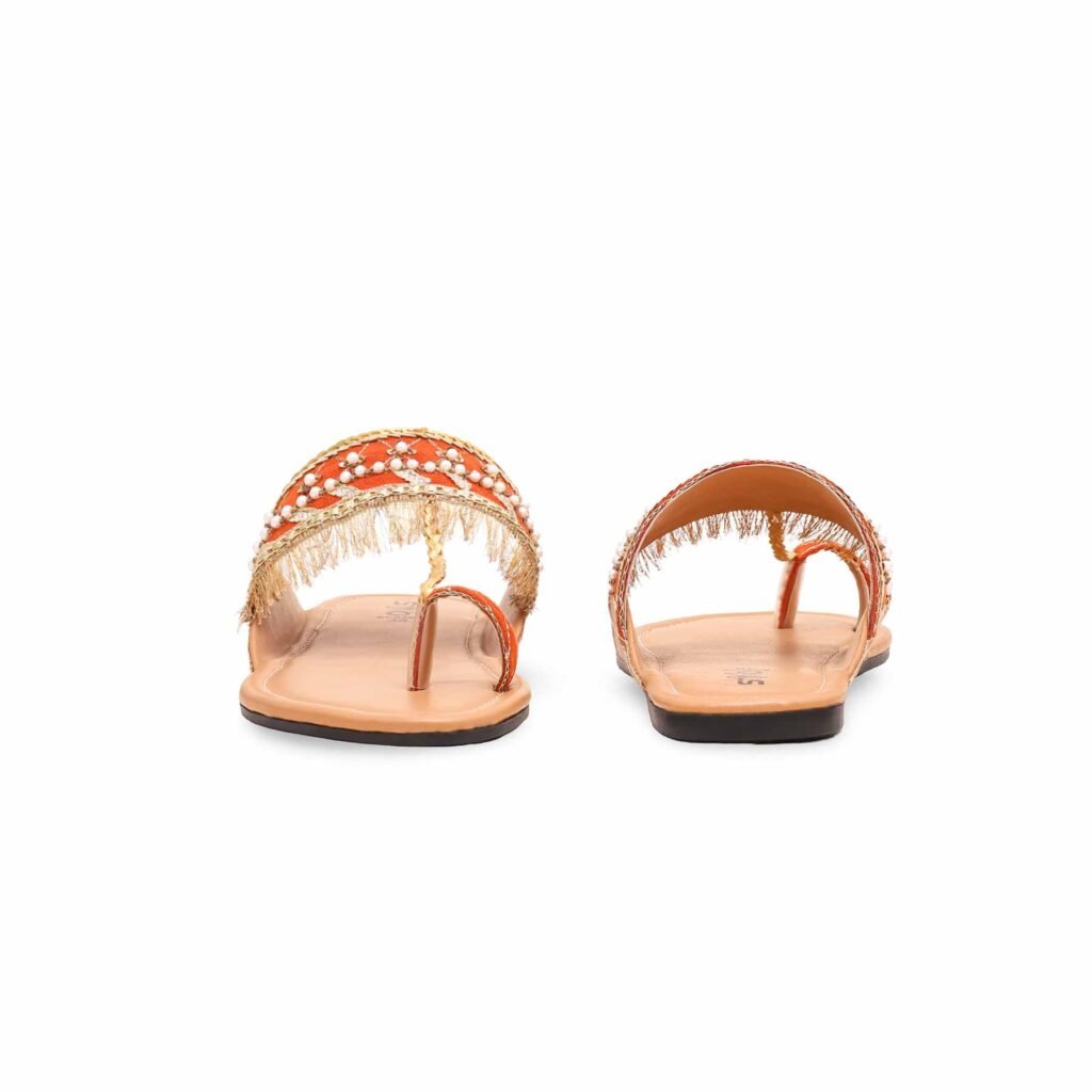 Orange Fancy Women Chappal EC0206 - view 3