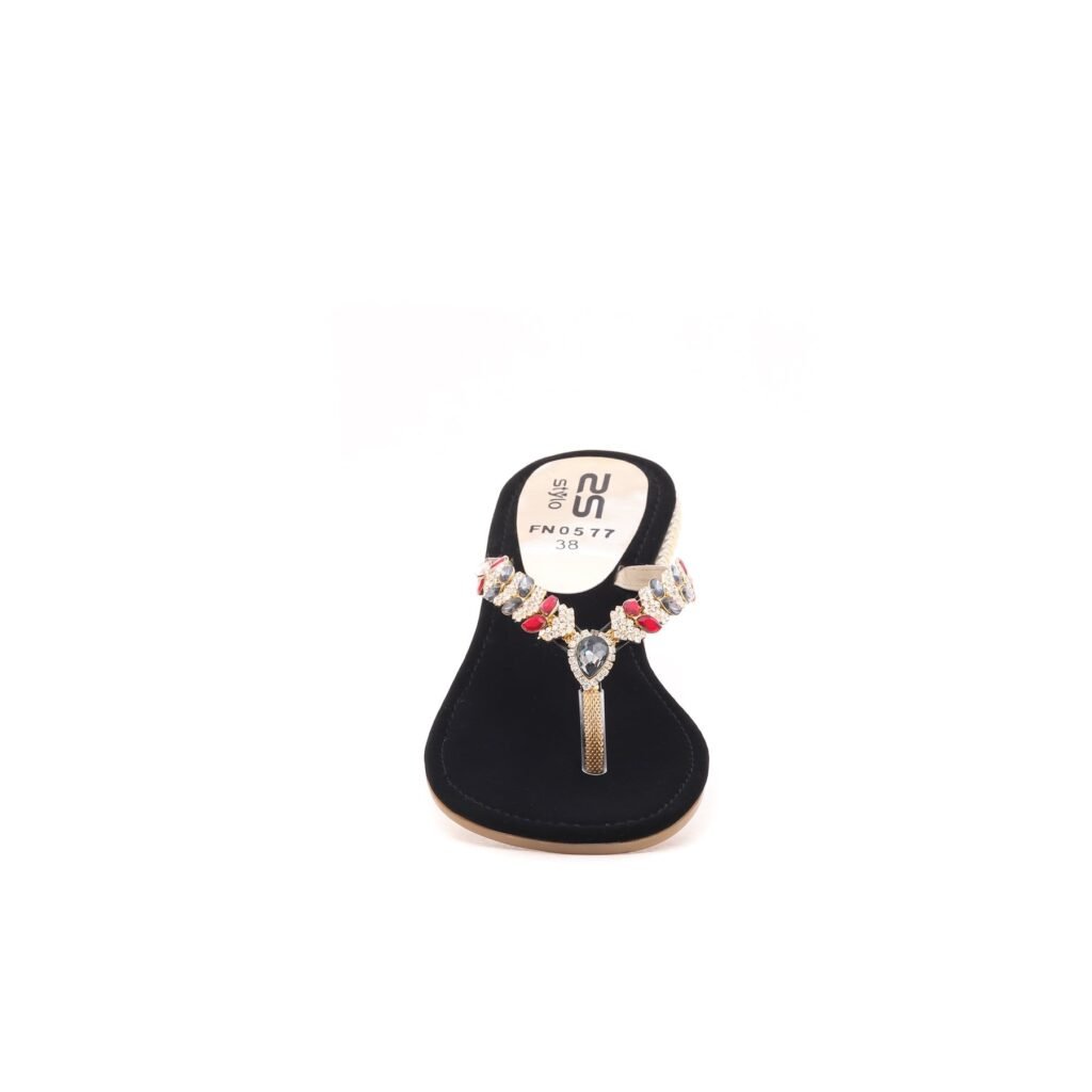 Black Fancy Chappal FN0577 - view 3