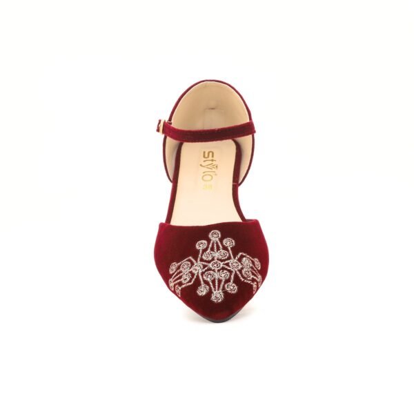 Women Maroon Pumps WN0809 - view 3