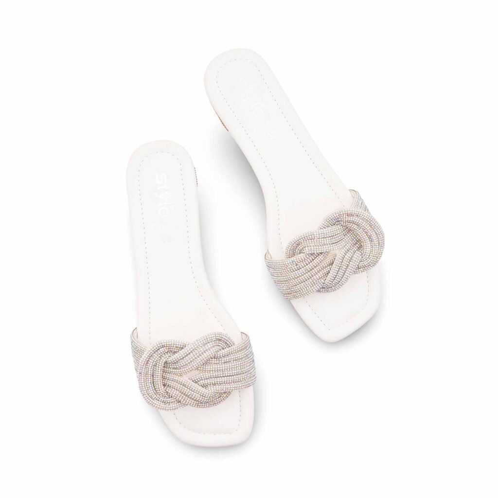 White Formal Slipper For Ladies FR8465 - view 3