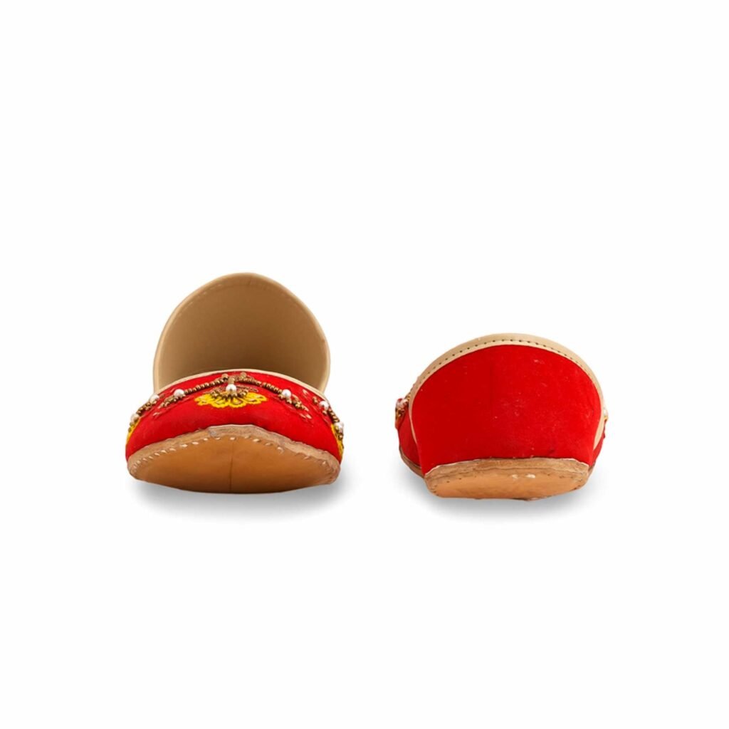 Red Fancy Khussa For Women EC8559 - view 3