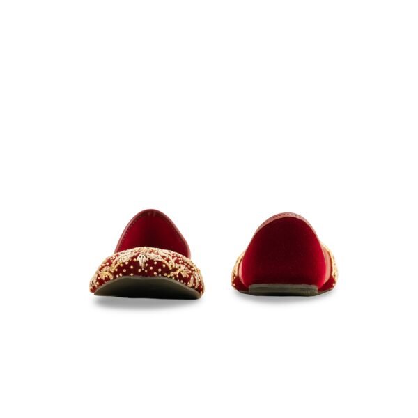 Maroon Fancy Khussa EC8565 - view 3