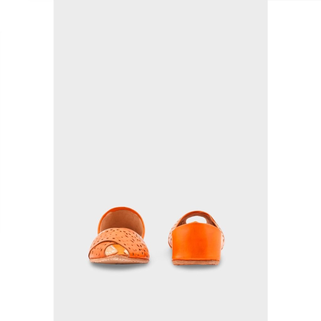 Orange Leather Khussa EC8639 - view 3