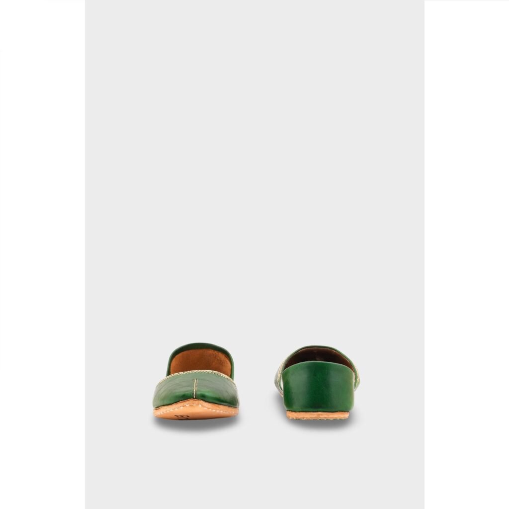 Green Leather Khussa EC8657 - view 3
