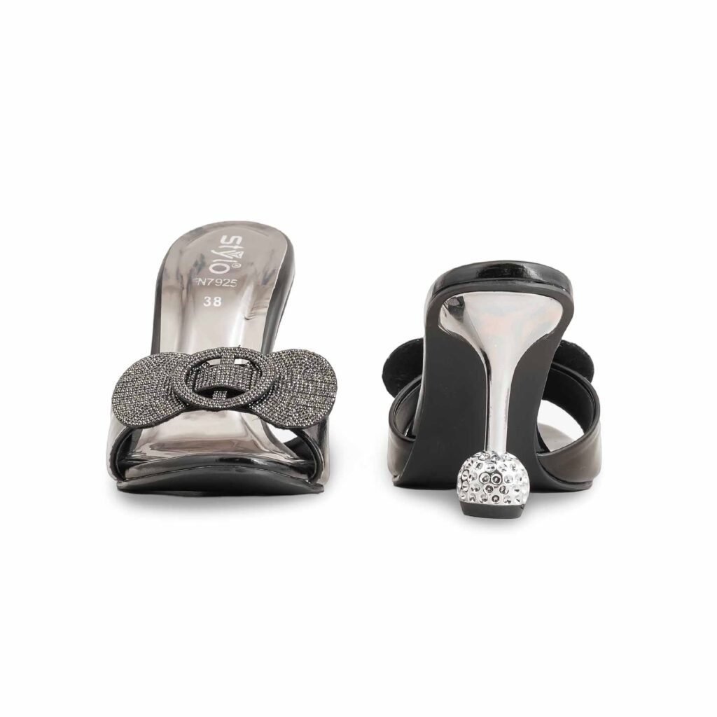 Black Fancy Bridal Slipper FN7925 - view 3