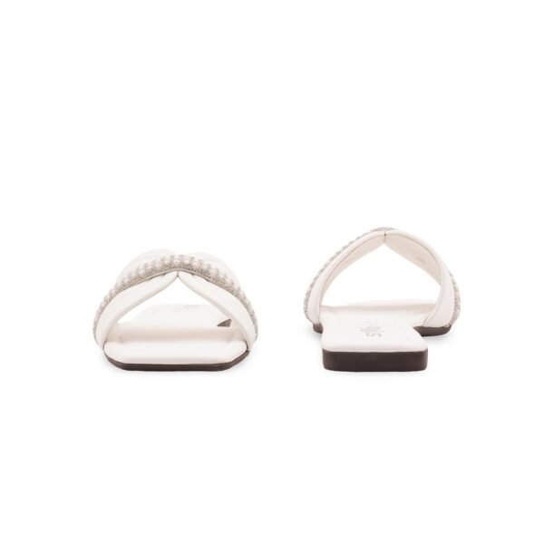 White Casual Slipper For Women CL2247 - view 3