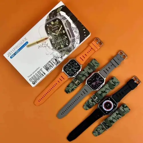 JS11 Pro Max Smart Watch in Black — front view
