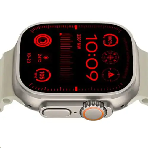 Jx8 Ultra Smart Watch in Silver — front view