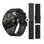 Kalobee SK37 Screen Smart Watch With 3 Straps in Black — front view