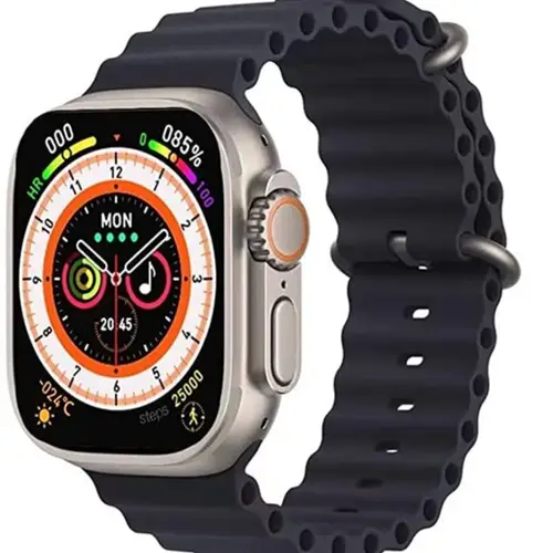 KW9 MAX Smart Watch in Black — front view