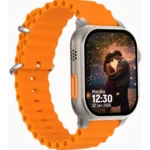 KW9 MAX Smart Watch in Orange — front view