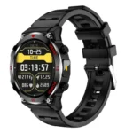 Laxasfit GT11 Smart Watch in Black — front view
