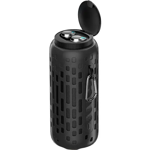 M47 Wireless Earphone Plus Bluetooth Speaker in Black — front view