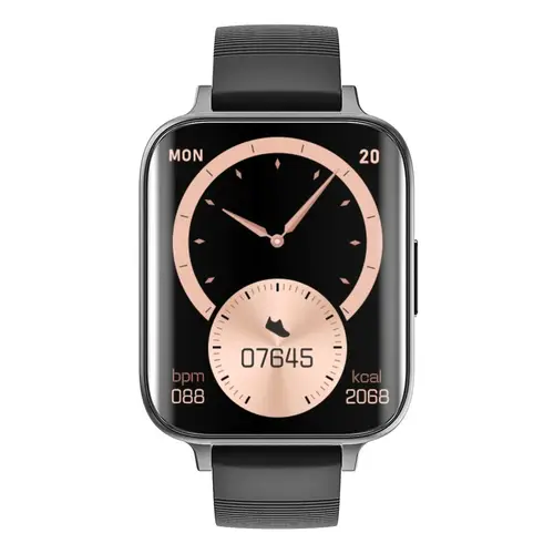 OD1 HD Curved Screen Smart Watch in Black — front view