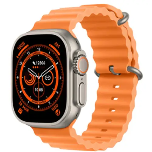 S8 Ultra Max Plus Smart Watch in Orange — front view