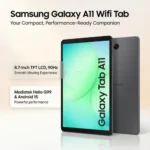 Samsung Galaxy A11 Wifi Tab in Gray — front view