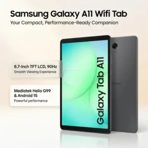 Samsung Galaxy A11 Wifi Tab in Gray — front view