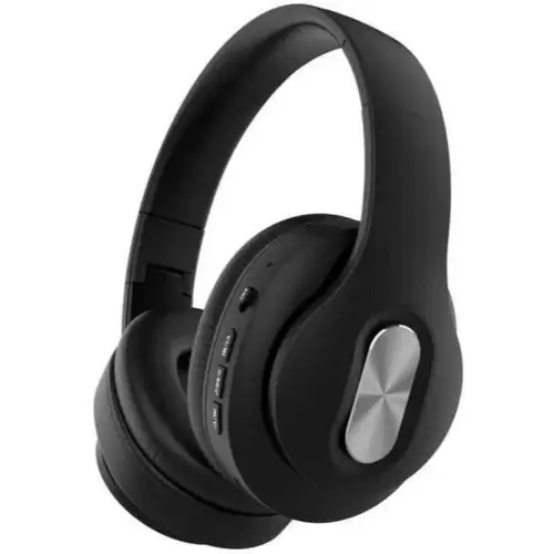 SAZ-J7 ANC Wireless Bluetooth Headphone in Black — front view