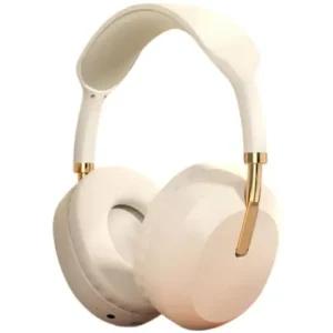 SAZ-J8 ANC Wireless Bluetooth Headphone in Beige — front view