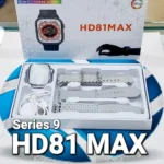 Series 9 HD81 Max smart watch 3 in 1 straps in Silver — front view