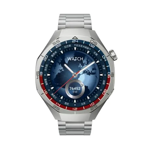 SK40 Three Straps Smart Watch in Silver — front view