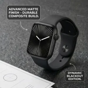 SR10 Series 10 Apple Logo Smart Watch in Black — front view