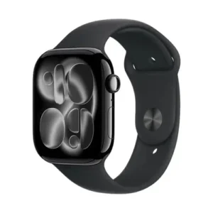 SR11 Smart Watch With Apple Logo in Black — front view