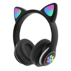 STN-28 Cat Claws Wireless Headphone in Black — front view