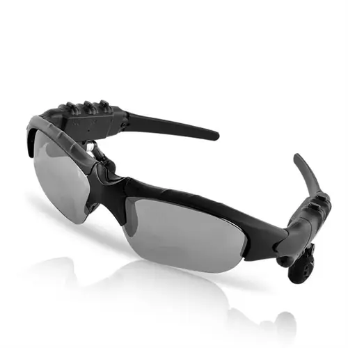 Sunglasses Sport Bluetooth Wireless Headset in Black — front view