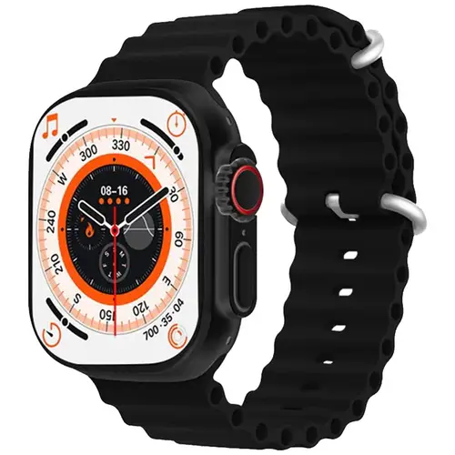 T10 Ultra Bluetooth Calling Watch in Black — front view