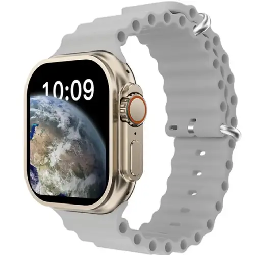 T10 Ultra Bluetooth Calling Watch in Silver — front view