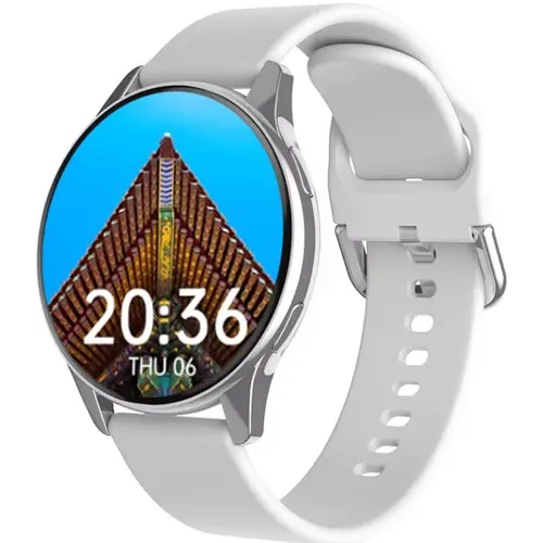 T2 Pro Smart Watch in Silver — front view