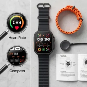 T900 Ultra 2 Smart Watch in Orange — side view