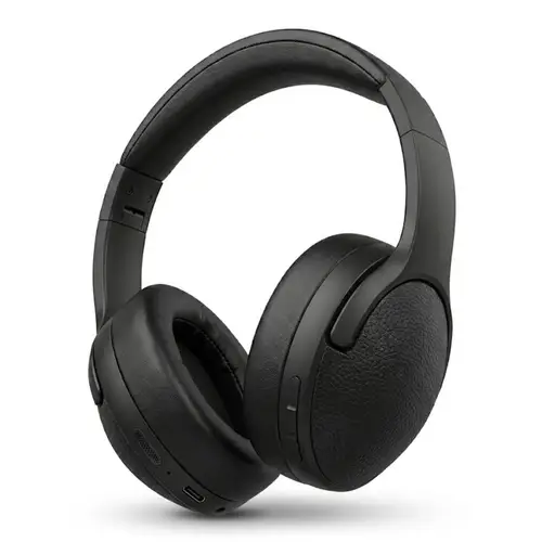 UHP4 Wireless Bluetooth Headphone in Black — front view