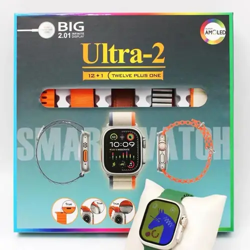 Ultra 2 12+1 Smart Watch in Silver — front view