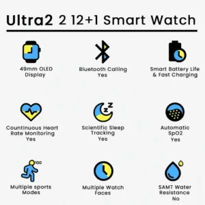 Ultra 2 12+1 Smart Watch in Silver — side view