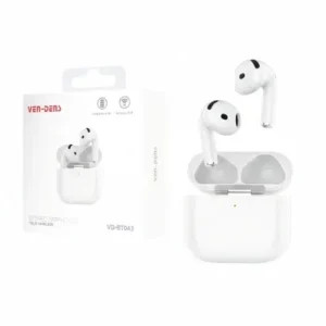 Ven-Dens BT043 True Wireless Earbuds in White — front view