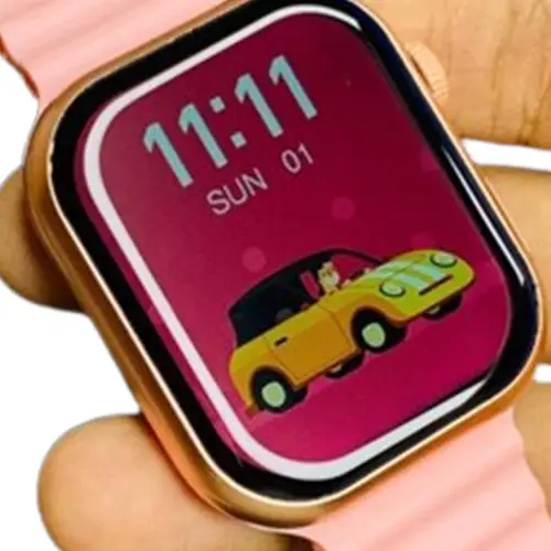 w9 ultra smartwatch in Pink — front view