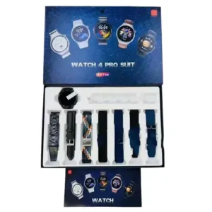 Watch 4 Pro Suit 7 Straps Smart watch in Black — front view